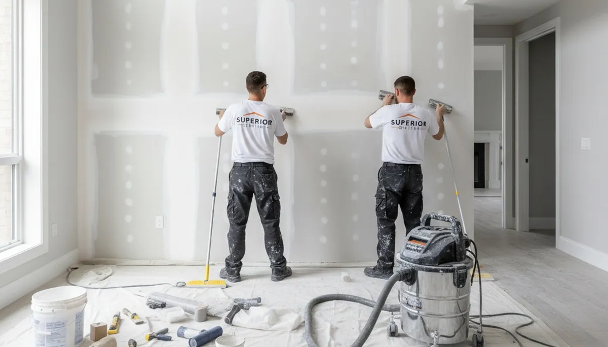 Professional drywall repair and wall restoration by expert painters in Marietta, GA home