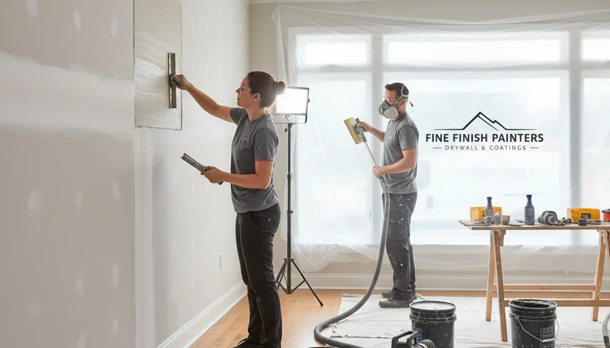 Drywall repair expert fixing wall cracks in Marietta, GA home interior