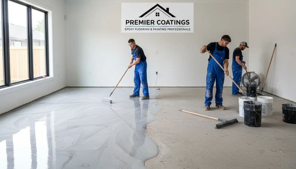 Professional epoxy garage floor coating in Marietta, GA by local house-painting experts