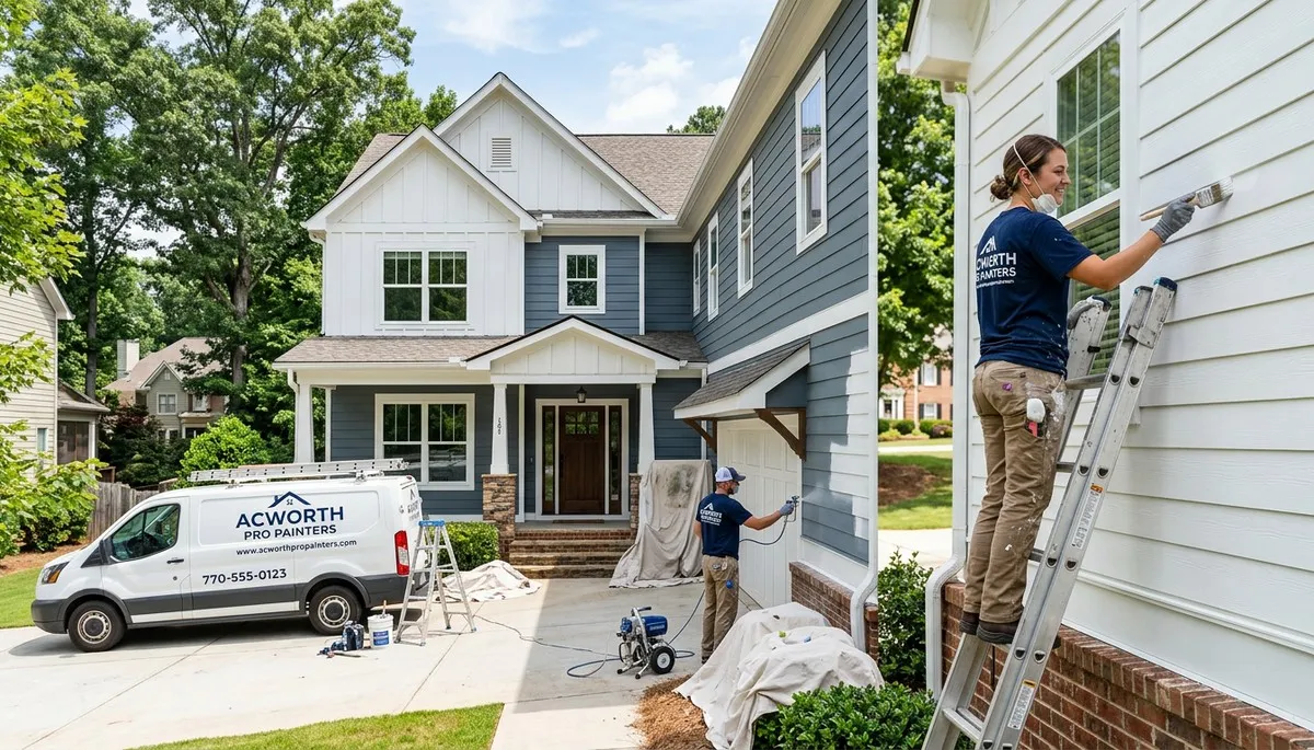 Professional house painters in Marietta GA providing quality exterior and interior home painting services