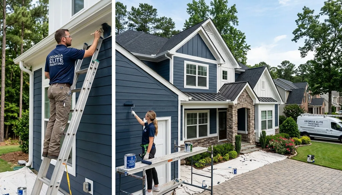 Professional house painters providing exterior home painting services in Marietta, GA